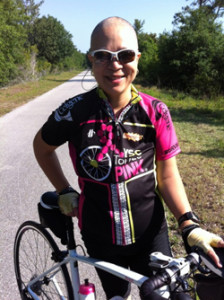 Ishiuan training for Tour de Pink.